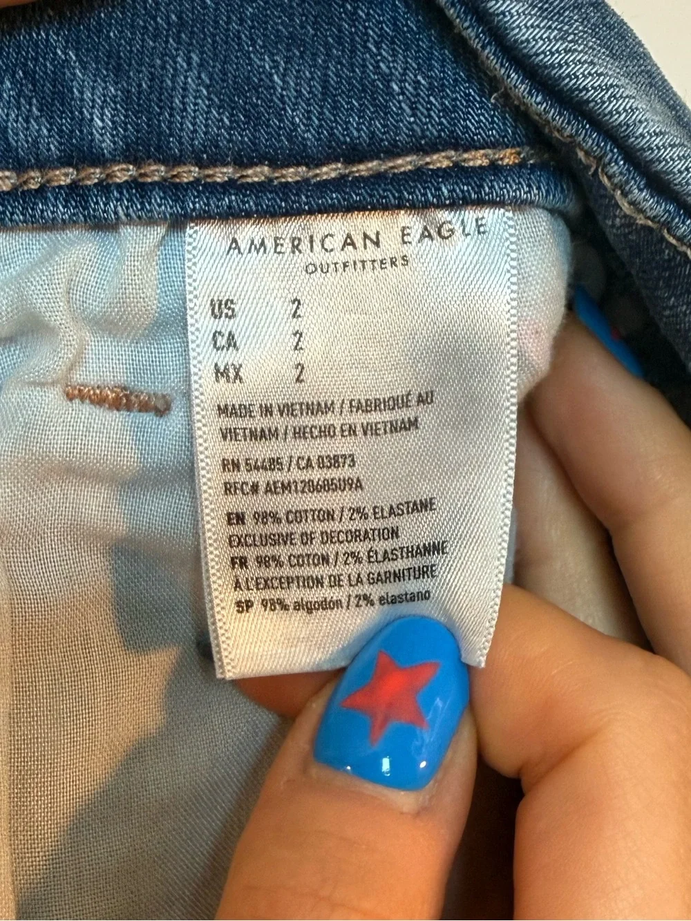 American Eagle Outfitters Curvy Hi-Rise Distressed High-Rise Denim Shorts
